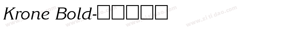 Krone Bold字体转换